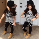 Keep-Calm-Tshirt-baby-Girl-Cute-Model-Fashion